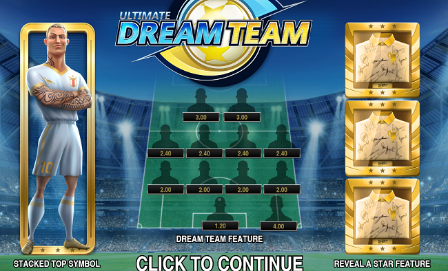 Ultimate Dream Team Slot feature screen